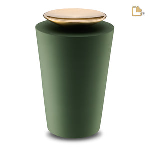 A1070 Crescent Tall Standard Adult Urn Sage Green & Bru Gold