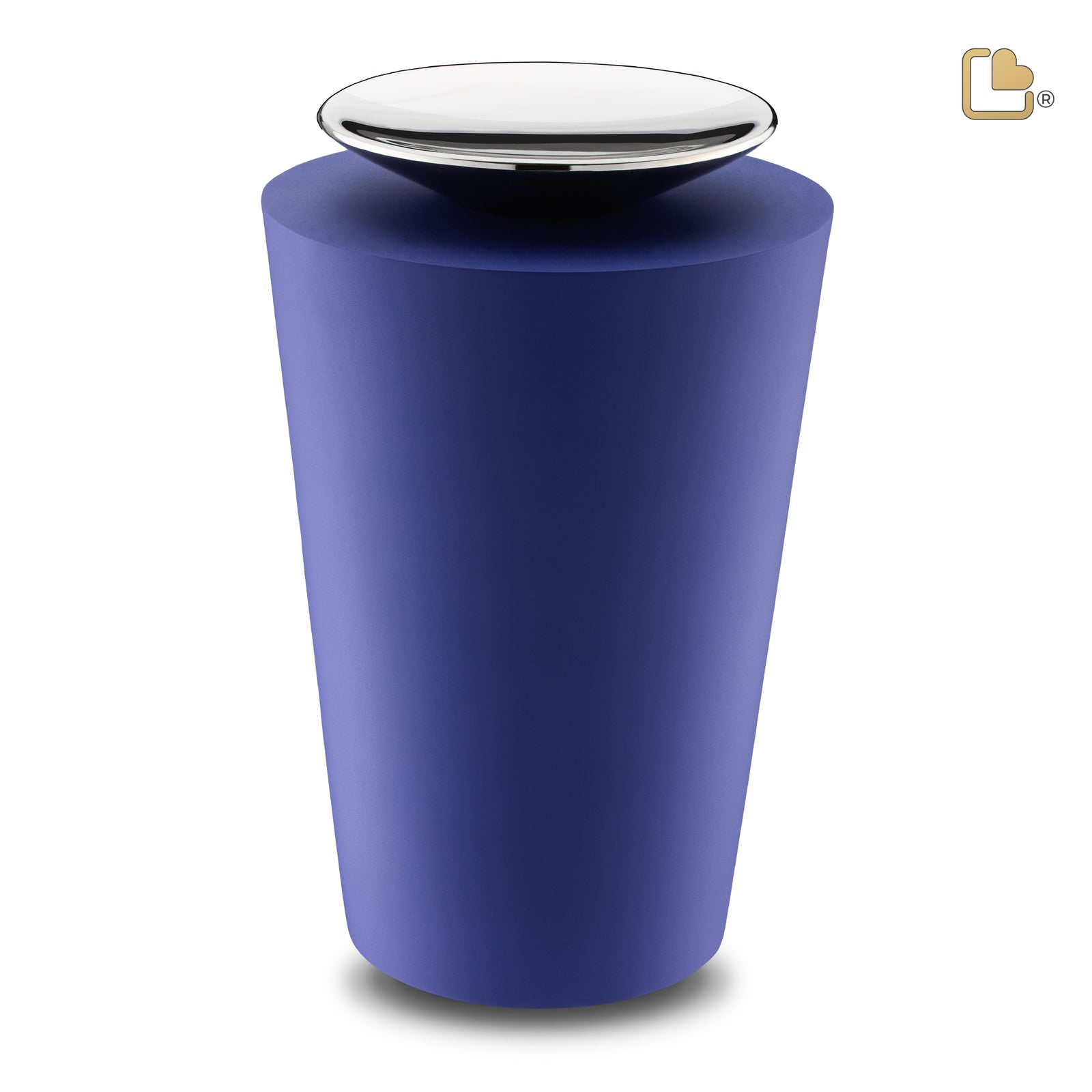 A1072 Crescent Tall Standard Adult Urn Navy & Pol Silver