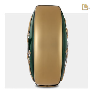 A1100 Tree of Love Standard Adult Urn Pearl Green & Pol Gold