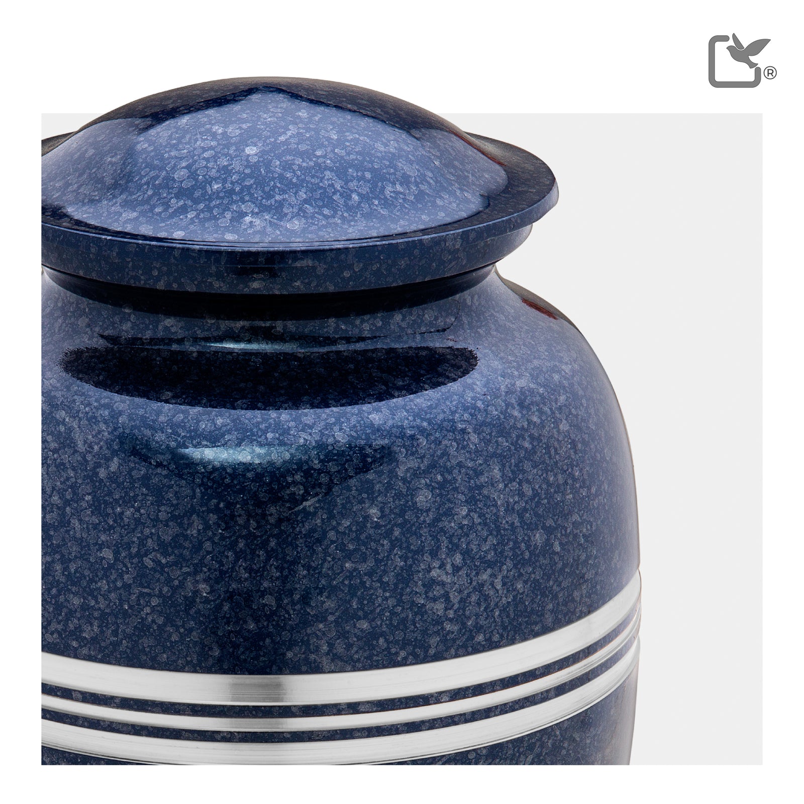 A212 Classic Standard Adult Urn Speckled Indigo & Bru Pewter