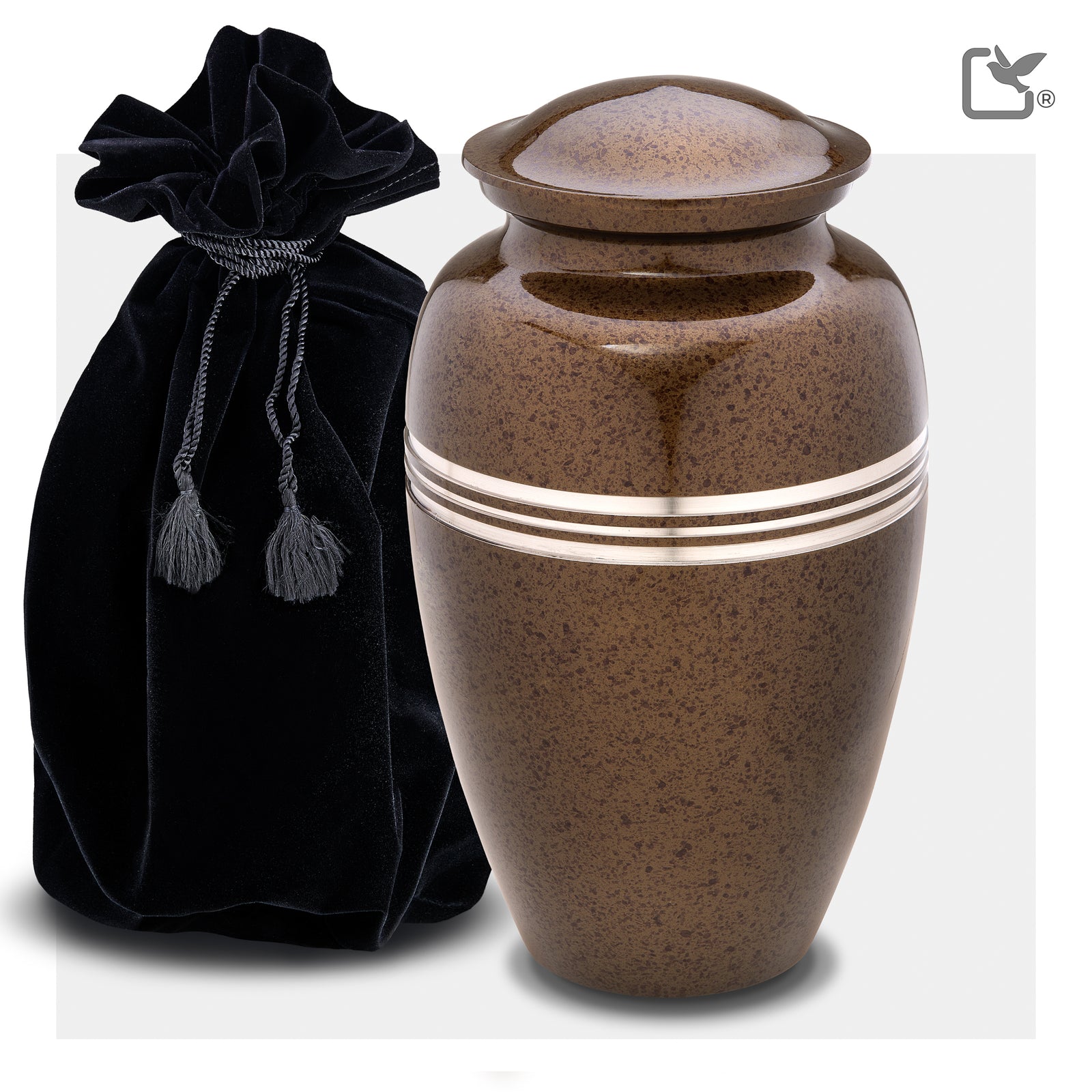 A214 Classic Standard Adult Urn Speckled Auburn & Bru Pewter