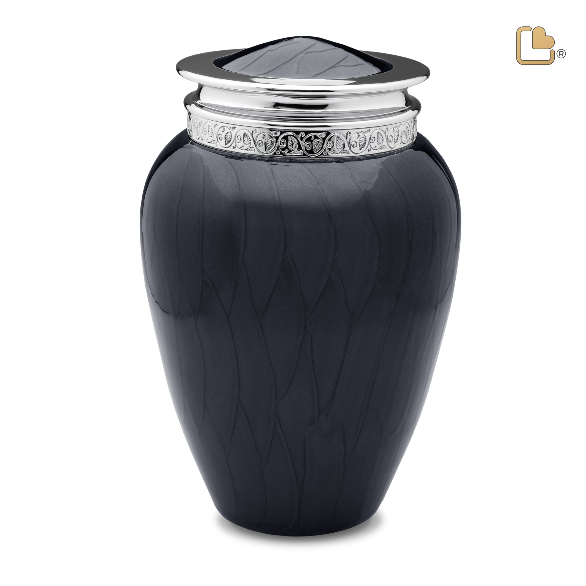 A292   Blessing Standard Adult Urn Pearl Midnight & Pol Silver