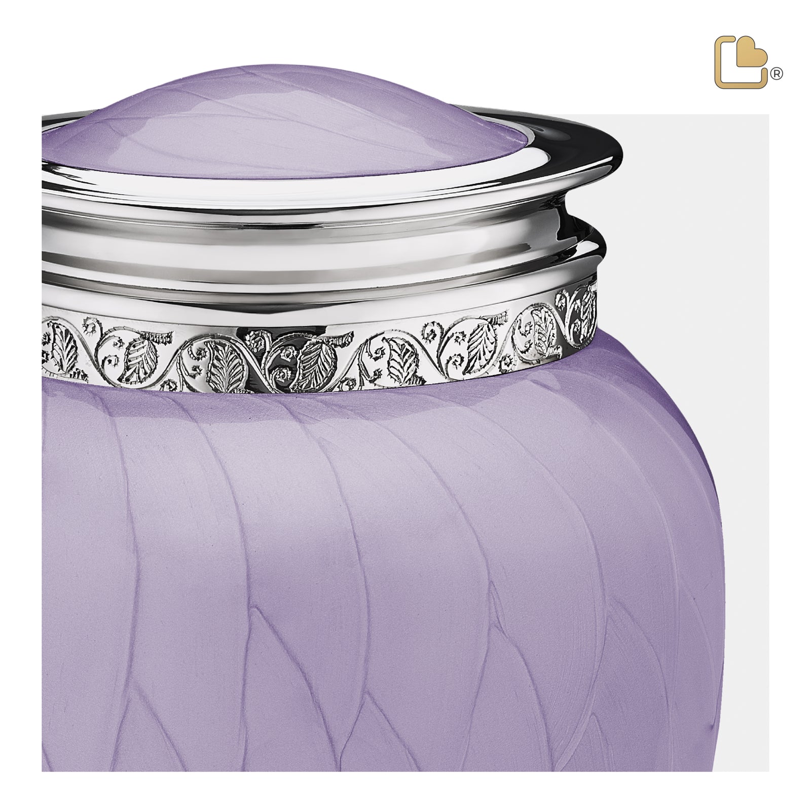 A298 Blessing Standard Adult Urn Pearl Lavender & Pol Silver