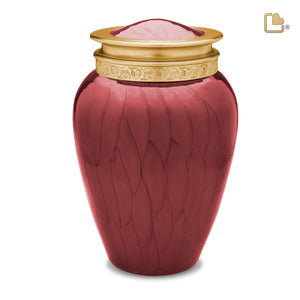 A299 Blessing Standard Adult Urn Pearl Crimson & Bru Gold