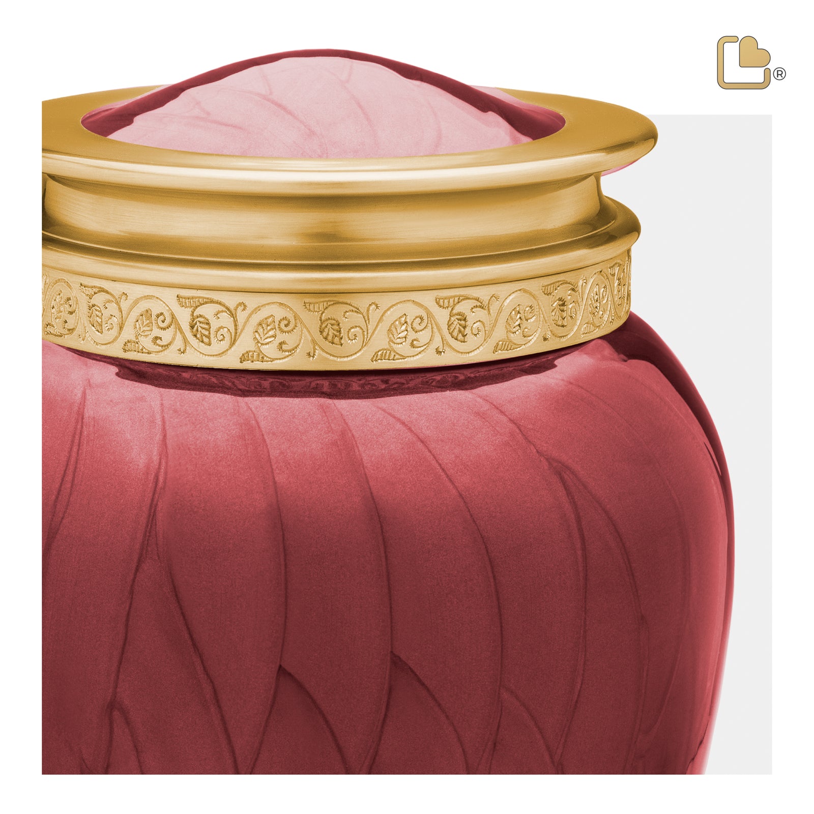 A299 Blessing Standard Adult Urn Pearl Crimson & Bru Gold