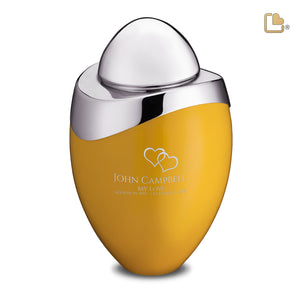 A360 Amore Standard Adult Urn Yellow & Pol Silver