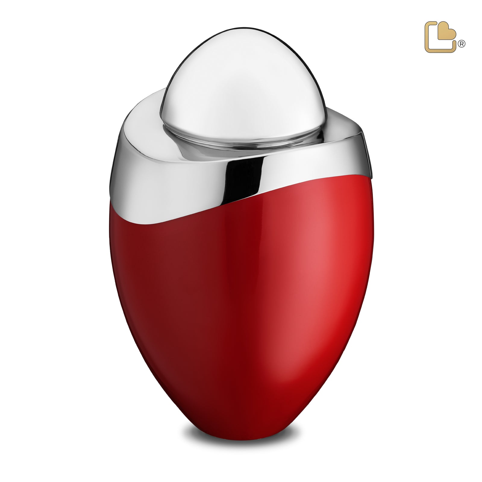 A363 Amore Standard Adult Urn Red & Pol Silver