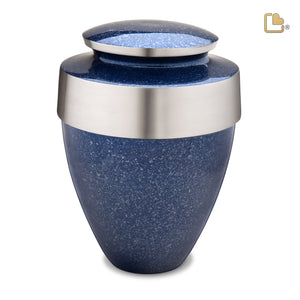 A420 Eternity Standard Adult Urn Speckled Indigo & Bru Pewter
