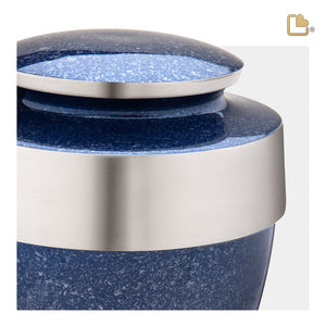 A420 Eternity Standard Adult Urn Speckled Indigo & Bru Pewter