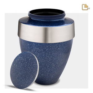 A420 Eternity Standard Adult Urn Speckled Indigo & Bru Pewter