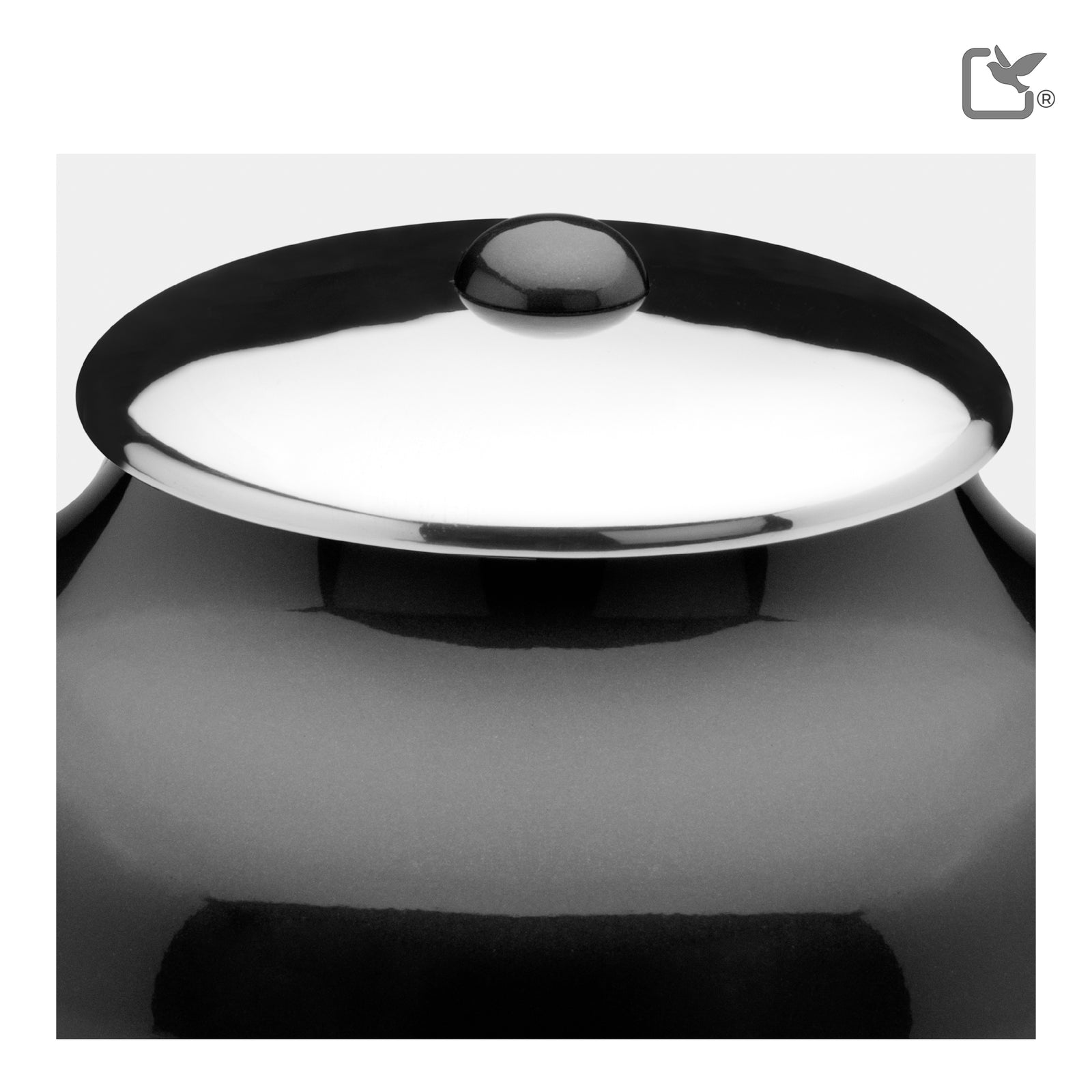 A520 Simplicity Standard Adult Urn Midnight & Pol Silver