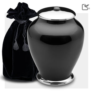 A520 Simplicity Standard Adult Urn Midnight & Pol Silver