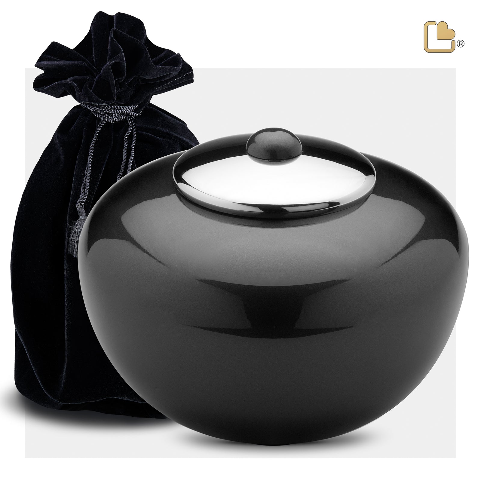 A530 Simplicity Standard Adult Urn Midnight & Pol Silver