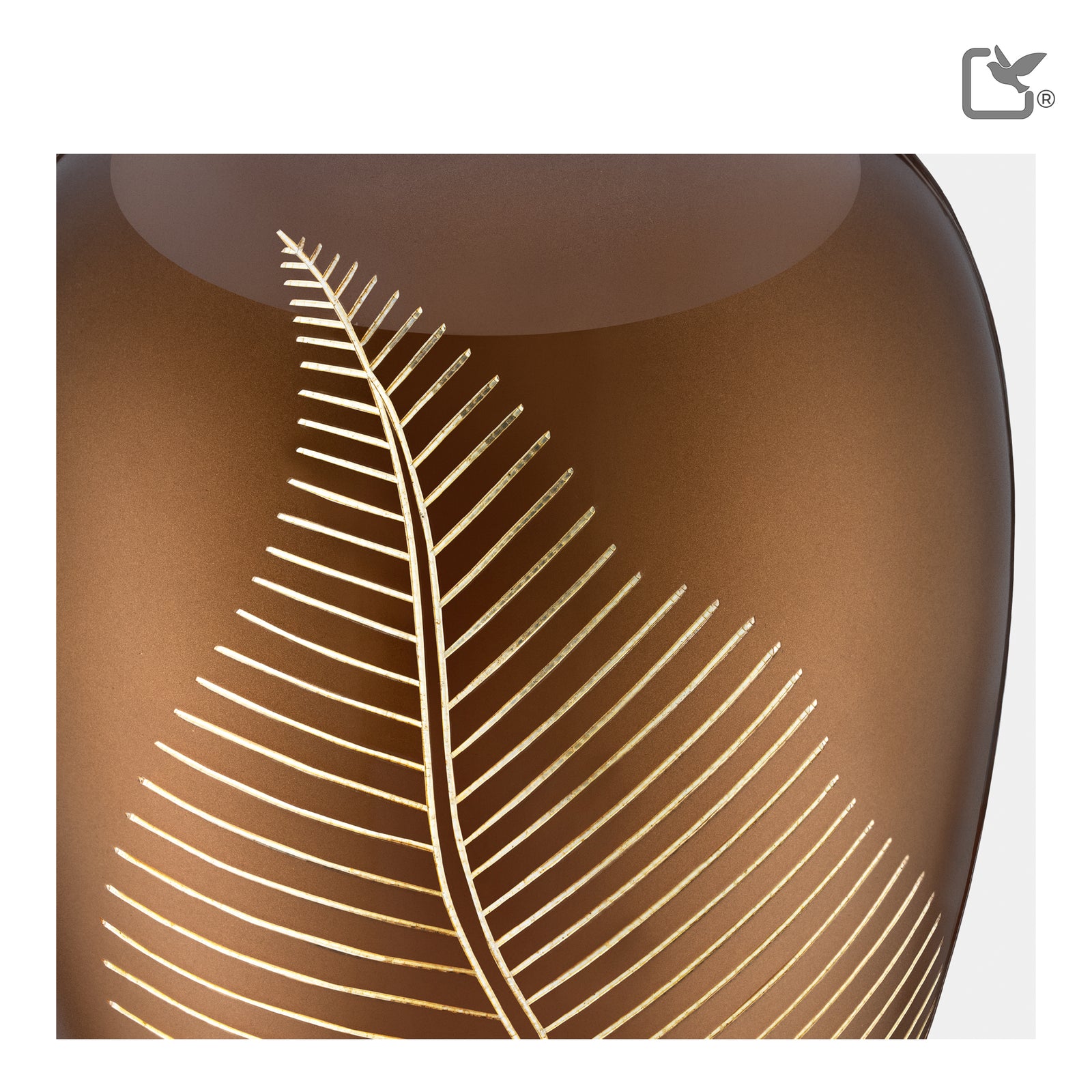 A541 Elegant Leaf Standard Adult Urn Bronze & Bru Gold