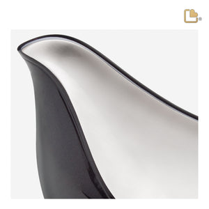 A550 LoveBird Standard Adult Urn Midnight & Bru Pewter