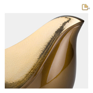 A551 LoveBird Standard Adult Urn Bronze & Hmd Gold