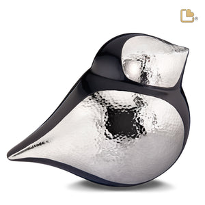 A560 SoulBird Standard Adult Urn Midnight & Hmd Silver