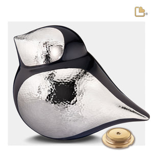 A560 SoulBird Standard Adult Urn Midnight & Hmd Silver