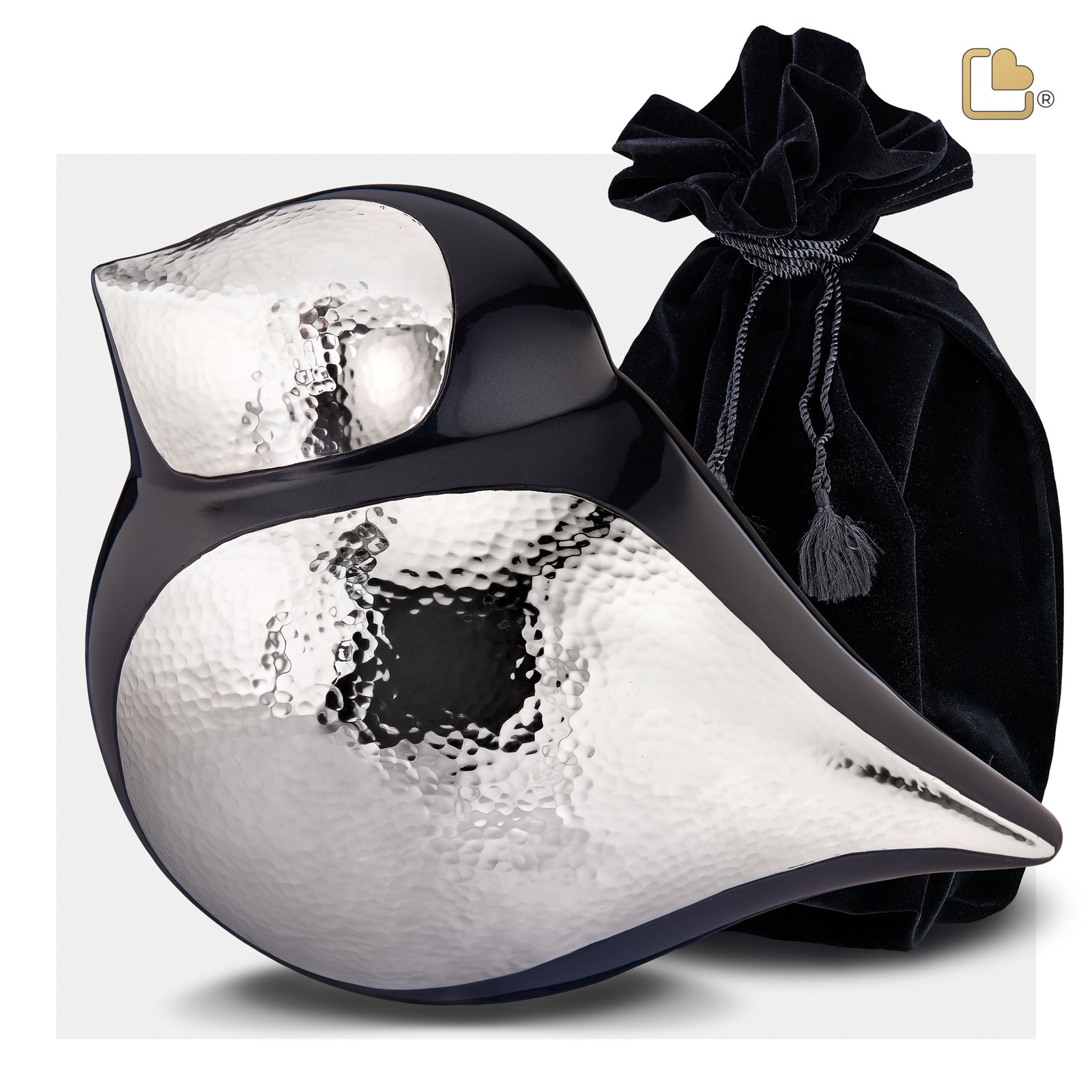 A560 SoulBird Male Standard Adult Urn Midnight & Hmd Silver