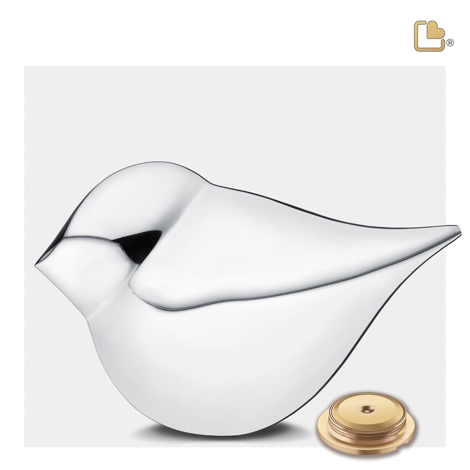 A563 SoulBird Female Standard Adult Urn Pol Silver