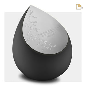 A583 Drop Standard Adult Urn Black & Bru Pewter