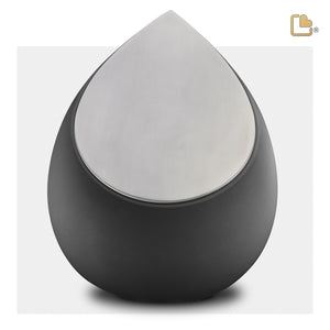 A583 Drop Standard Adult Urn Black & Bru Pewter