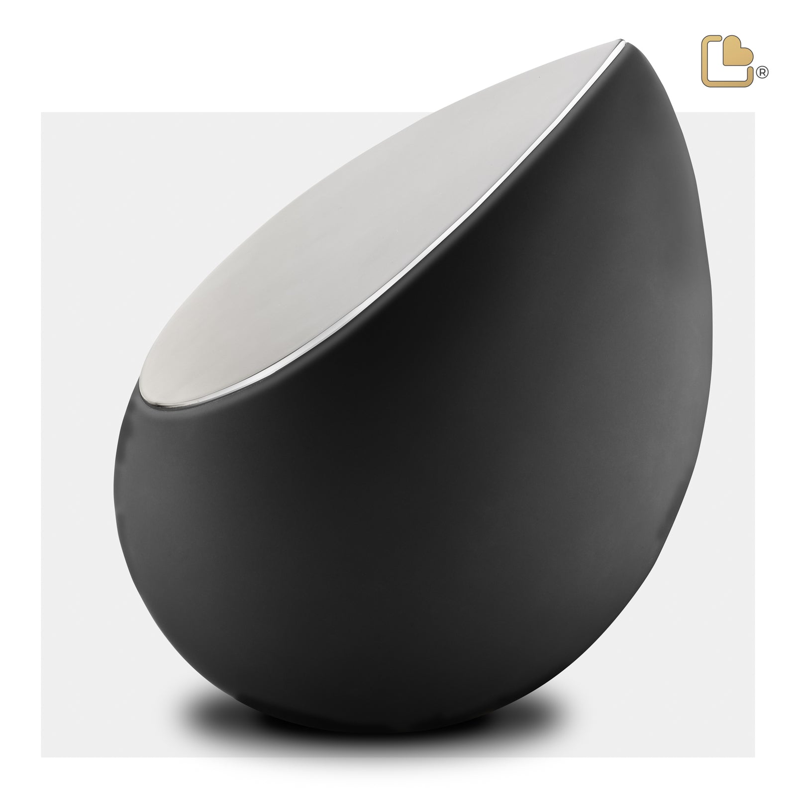 A583 Drop Standard Adult Urn Black & Bru Pewter