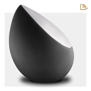 A583 Drop Standard Adult Urn Black & Bru Pewter