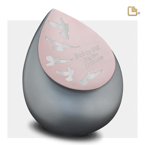 A584 Drop Standard Adult Urn French Grey & Bru RoseGold