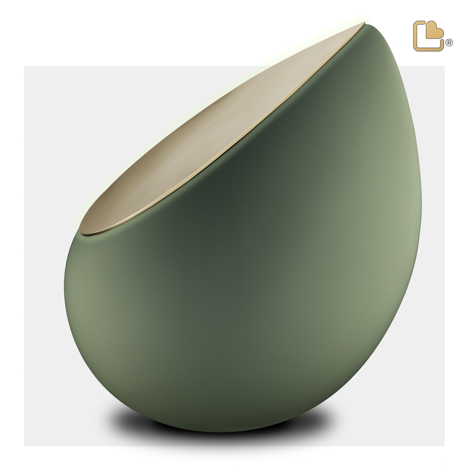 A585 Drop Standard Adult Urn Sage Green & Bru Gold