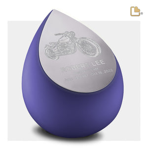 A586 Drop Standard Adult Urn Navy & Bru Pewter