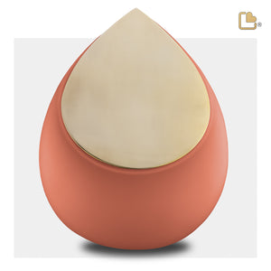 A587 Drop Standard Adult Urn Terracotta & Bru Gold