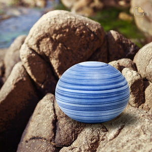 BA101 Mountain Lake Round Adult Urn Eco Pigment