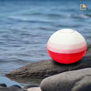 BA140 Scarlet Round Adult Urn Eco Pigment