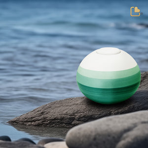 BA141 Mint Round Adult Urn Eco Pigment