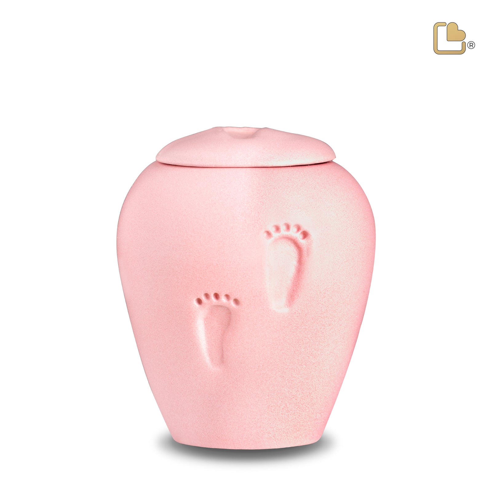 BC132 PetalPink Baby Footprints Child Urn Eco Pigment
