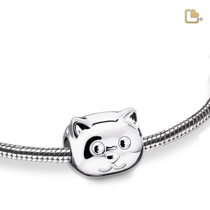 BD2101 CatFace Ashes Bead Pol Silver
