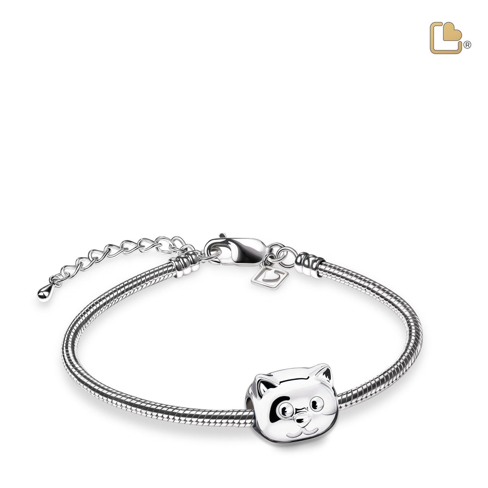 BD2101 CatFace Ashes Bead Pol Silver