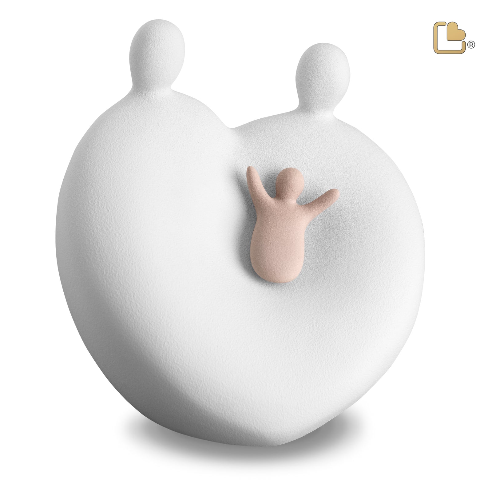 CA130 Cradle Child Urn White & Pink
