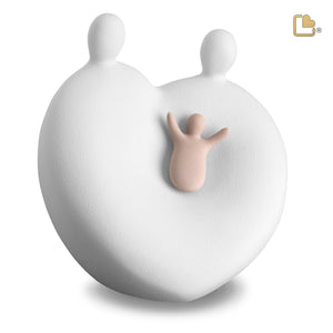 CA130 Cradle Child Urn White & Pink