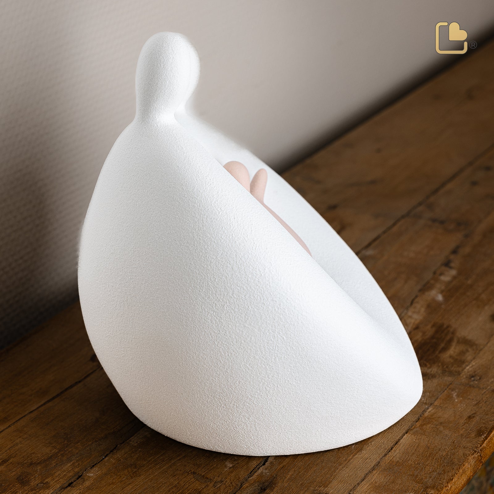 CA130 Cradle Child Urn White & Pink