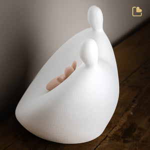 CA130 Cradle Child Urn White & Pink