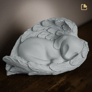 CP201 Angelic Dog Pet Urn Silver Grey