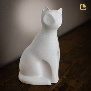 CP210 Cat Pet Urn White