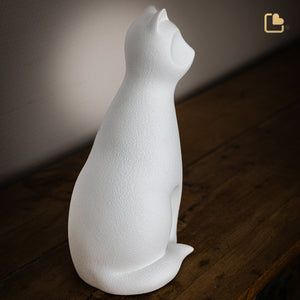 CP210 Cat Pet Urn White