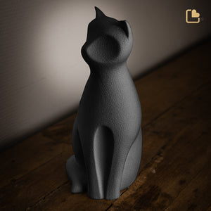CP211 Cat Pet Urn Black