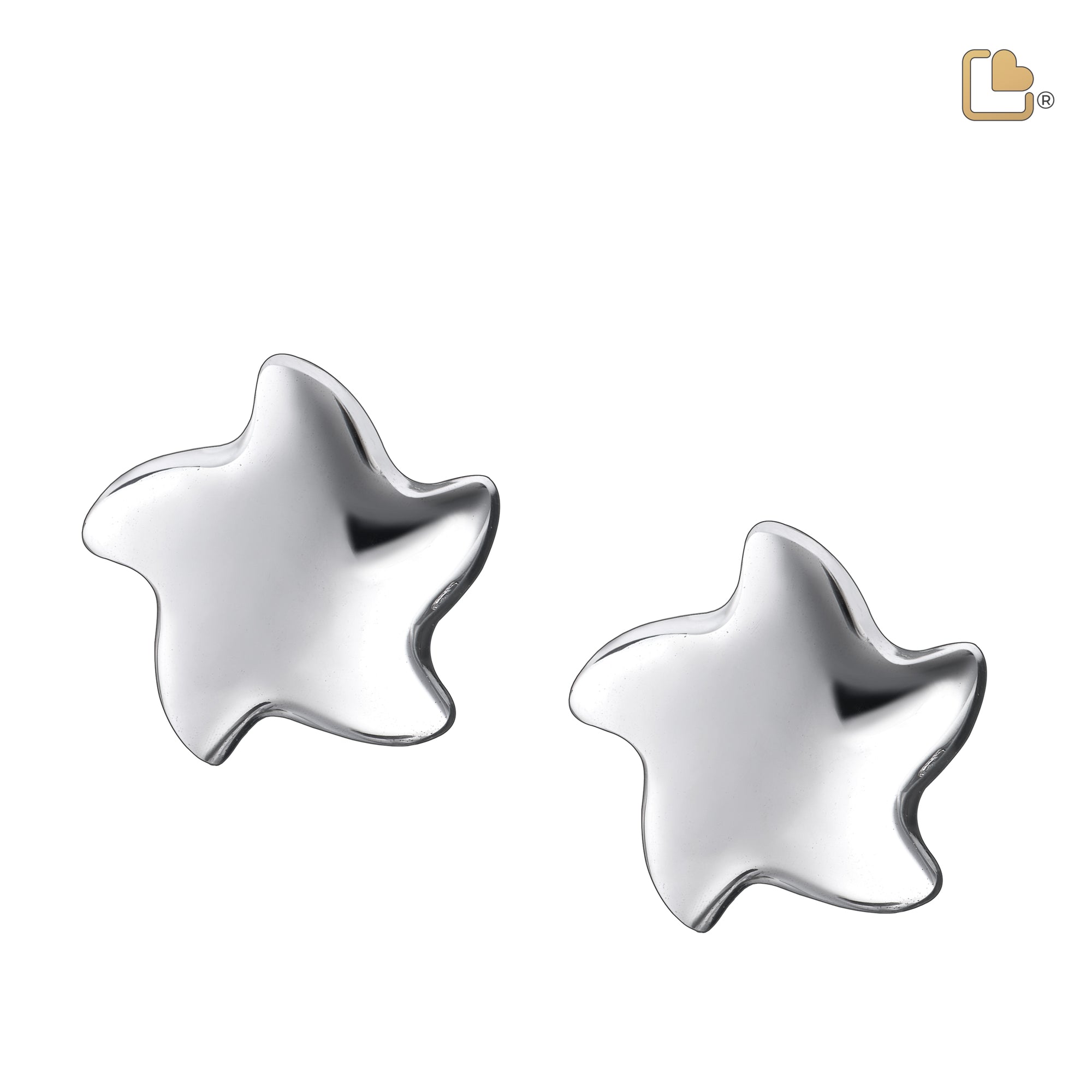 ER1030   Angelic Star Stud Earrings Pol Silver