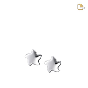 ER1030 Angelic Star Stud Earrings Pol Silver