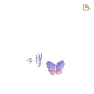 ER1200 Wings of Hope Stud Earrings Pearl Lavender & Pol Silver