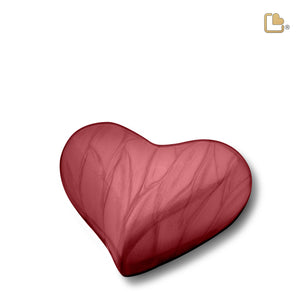 H680 Heart Keepsake Urn Pearl Crimson